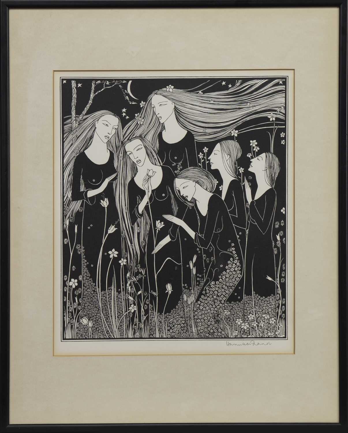 GARDEN, A SIGNED LITHOGRAPH BY HANNAH FRANK