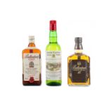 BALLANTINE'S GOLD SEAL AGED 12 YEARS, BALLANTINE'S FINEST AND LOCH CASTLE