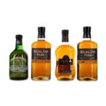 TWO BOTTLES OF HIGHLAND PARK AGED 10 YEARS, ONE JURA ORIGIN AGED 12 YEARS AND TOBERMORY AGED 10 YEAR