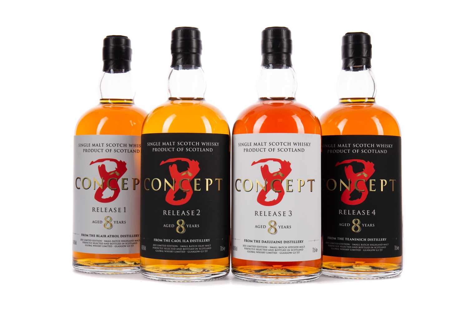 BLAIR ATHOL, CAOL ILA, DAILUAINE AND TEANINICH CONCEPT 8 RELEASES 1-4