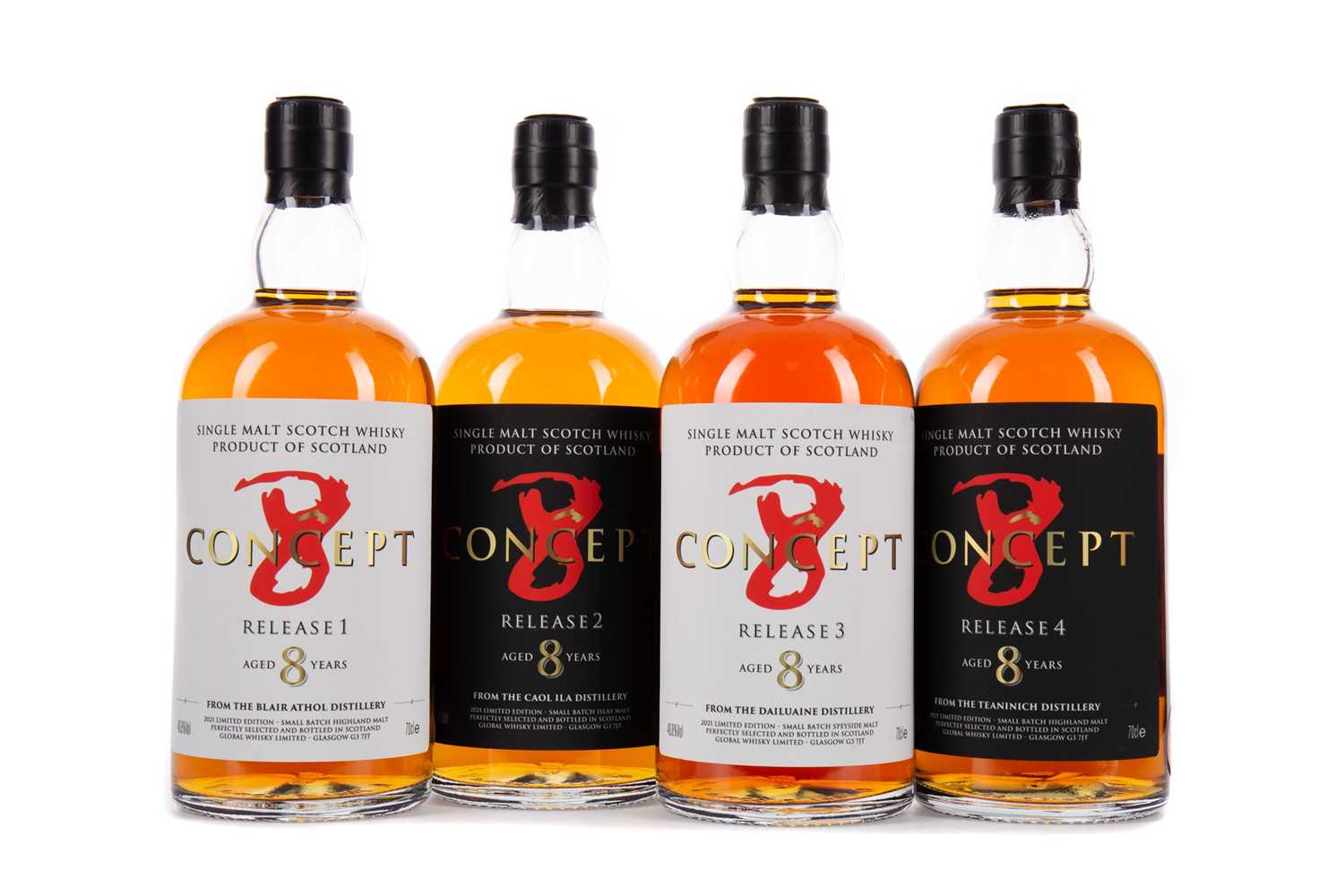 BLAIR ATHOL, CAOL ILA, DAILUAINE AND TEANINICH CONCEPT 8 RELEASES 1-4