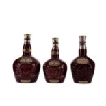 THREE BOTTLES OF CHIVAS REGAL ROYAL SALUTE 21 YEARS OLD