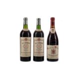 TWO BOTTLES OF LES LAURIERS 1961, AND ONE CLOS DE PAPES 1994