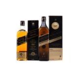 JOHNNIE WALKER BLACK LABEL AGED 12 YEARS, AND DOUBLE BLACK