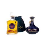 KING'S CREST 25 YEAR OLD DECANTER AND KING'S CREST 21 YEAR OLD