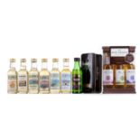 10 ASSORTED WHISKY MINIATURES - INCLUDING BLADNOCH 20 YEAR OLD ISLE HAMEFARIN'