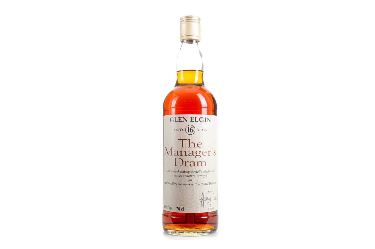 GLEN ELGIN 16 YEAR OLD MANAGER'S DRAM