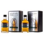 TWO HIGHLAND PARK 1998 20 YEAR OLD DISCOVERY SELECTION CASK #2863 MINIATURES