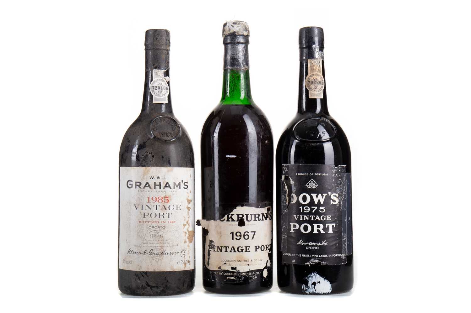 3 BOTTLES OF PORT - COCKBURN'S 1967, DOW'S 1975 AND GRAHAM'S 1985