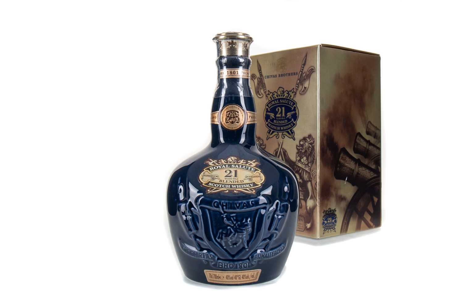 CHIVAS ROYAL SALUTE 21 YEAR OLD SAPPHIRE DECANTER