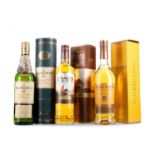GLENMORANGIE 10 YEAR OLD, GLENLIVET 12 YEAR OLD AND FAMOUS GROUSE BOURBON CASK