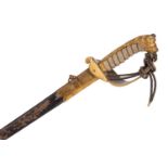 A VICTORIAN NAVAL OFFICER'S DRESS SWORD