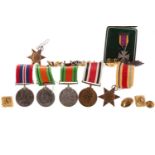 A GROUP OF WWII GENERAL SERVICE AND OTHER MEDALS AND A ROYAL ARMY MEDICAL CORPS UNIFORM