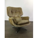 A SWIVEL LOUNGE CHAIR