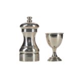 AN ELIZABETH II SILVER MOUNTED PEPPER GRINDER