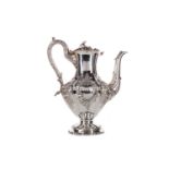 A VICTORIAN SILVER COFFEE POT