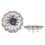 A PAIR OF ELIZABETH II SILVER BONBON DISHES