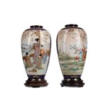 A PAIR OF JAPANESE SATSUMA VASES