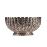 A JAPANESE SILVER CHRYSANTHEMUM BOWL