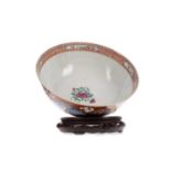 A LATE 18TH CENTURY CHINESE MANDARIN WARE ROSE BOWL