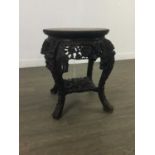 A CHINESE MARBLE TOPPED PLANT TABLE