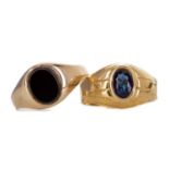 TWO SIGNET RINGS