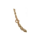 AN EIGHTEEN CARAT GOLD BRACELET