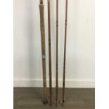 A 'SCOTTIE' SPLICED CANE FISHING ROD BY J. S. SHARPE LTD., ABERDEEN