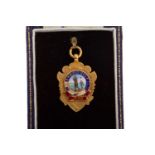 A WILLIAMWOOD GOLF CLUB THIRD CLASS 1928 NINE CARAT GOLD MEDAL