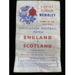 AN ENGLAND V. SCOTLAND EMPIRE STADIUM WEMBLEY 1942 MATCH PROGRAMME