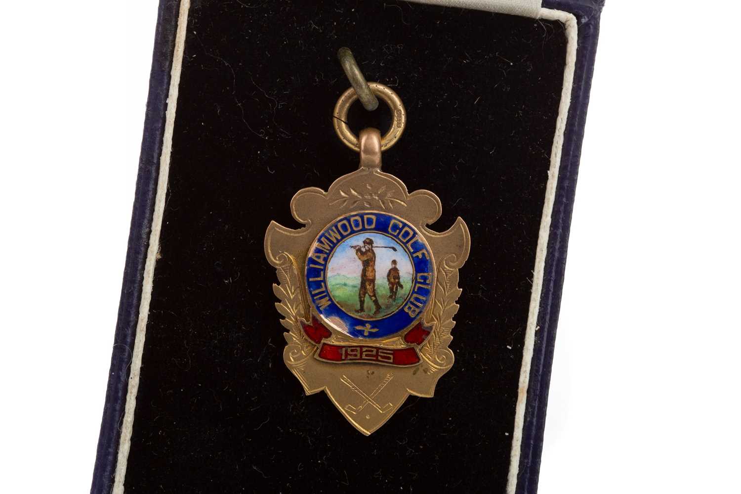 A WILLIAMWOOD GOLF CLUB THIRD CLASS 1925 NINE CARAT GOLD MEDAL