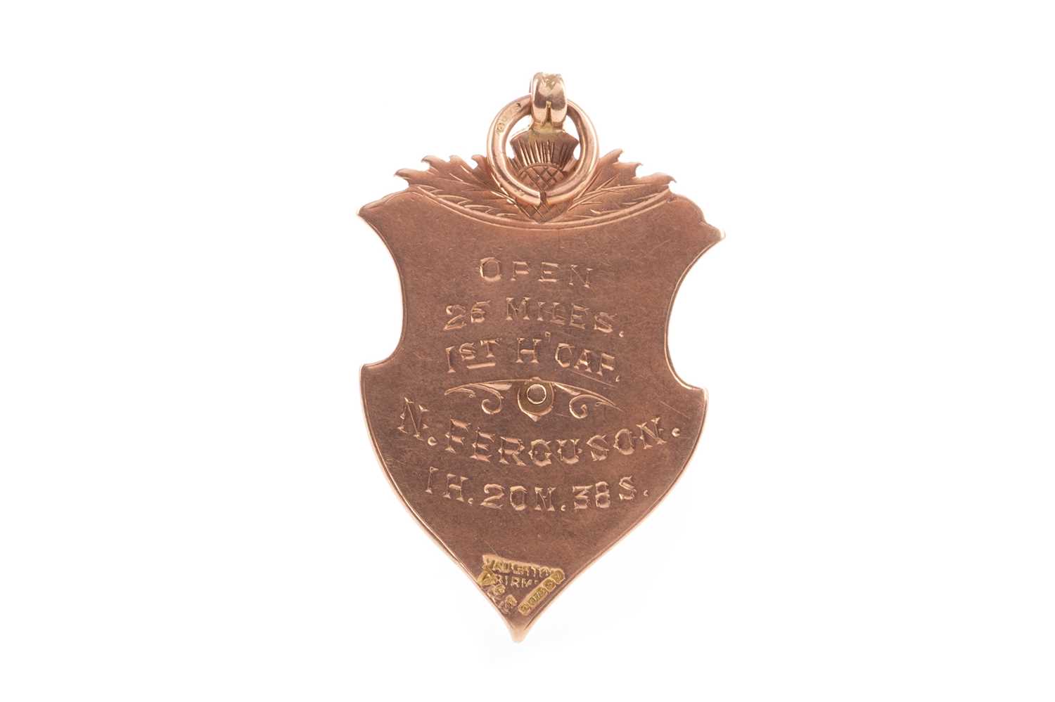 GLASGOW WHEELERS C.C. NINE CARAT GOLD MEDAL - Image 2 of 2