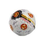 A MANCHESTER UNITED SIGNED FOOTBALL