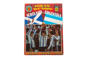 SIGNED SCOTLAND VS. ARGENTINA INTERNATIONAL PROGRAMME