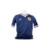 GORDON STRACHAN SCOTLAND INTERNATIONAL MATCH WORN HOME SHIRT