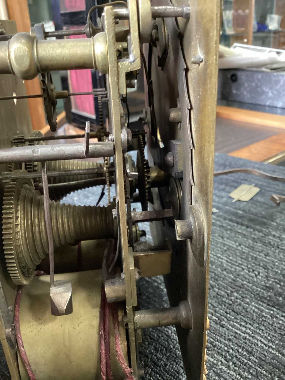 A GEORGE III AND LATER EBONISED BRACKET CLOCK - Image 15 of 26