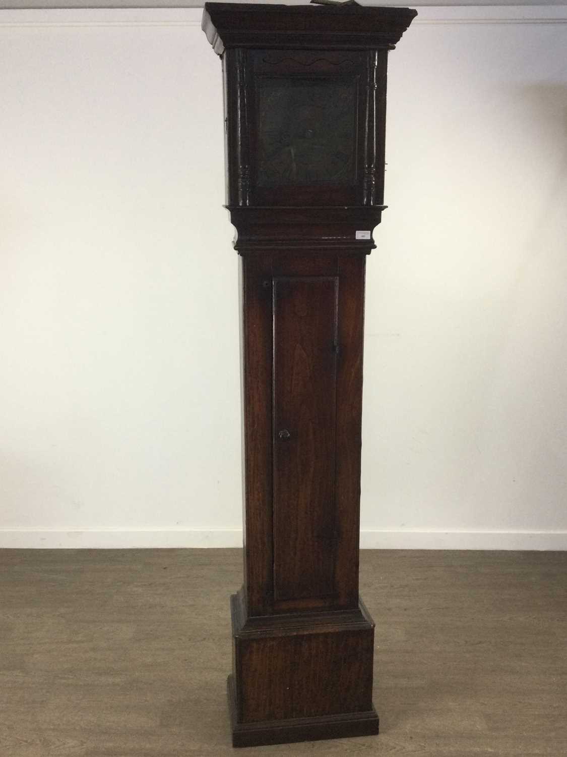 AN 18TH CENTURY OAK LONGCASE CLOCK