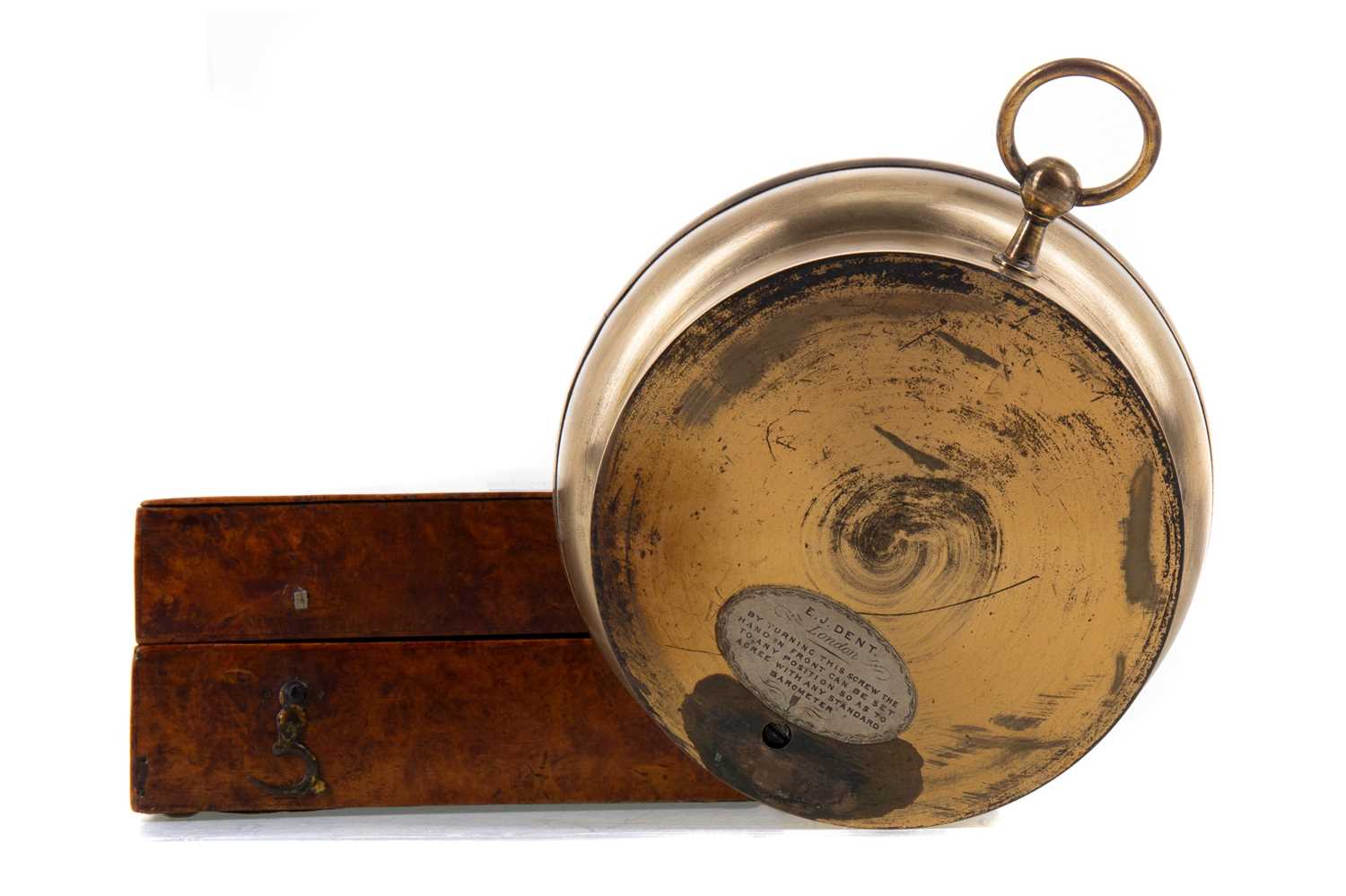 AN EARLY 19TH CENTURY FRENCH ANEROID BAROMETER AND FAHRENHEIT THERMOMETER - Image 2 of 2