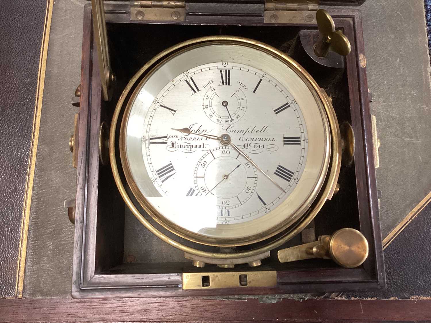 A TWO-DAY MARINE CHRONOMETER BY JOHN CAMPBELL (LATE NORRIS & CAMPBELL) OF LIVERPOOL - Image 3 of 9