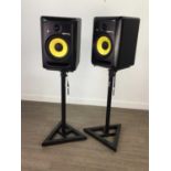 A PAIR OF KRK ROKIT 8 STUDIO SPEAKERS