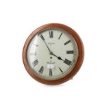 A LATE 19TH/EARLY 20TH CENTURY WALL CLOCK