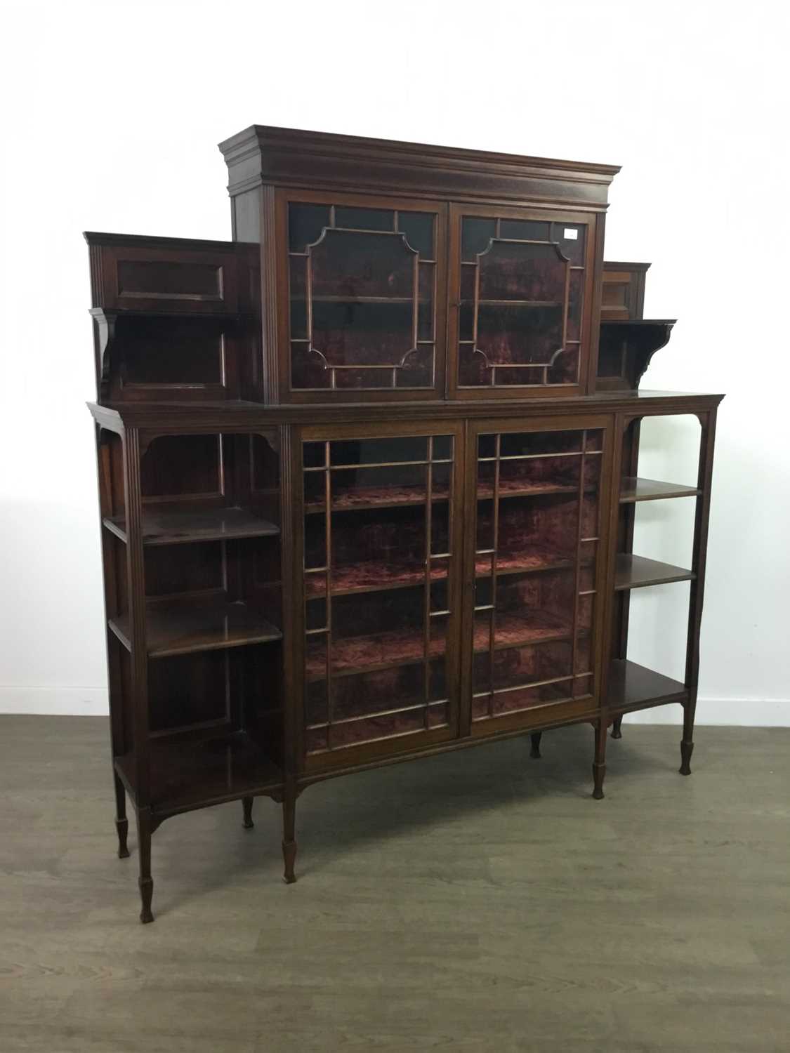 A LATE VICTORIAN ROSEWOOD DISPLAY CABINET