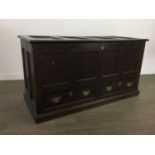 AN 18TH CENTURY OAK MULE CHEST