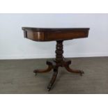 A WILLIAM IV ROSEWOOD TEA TABLE