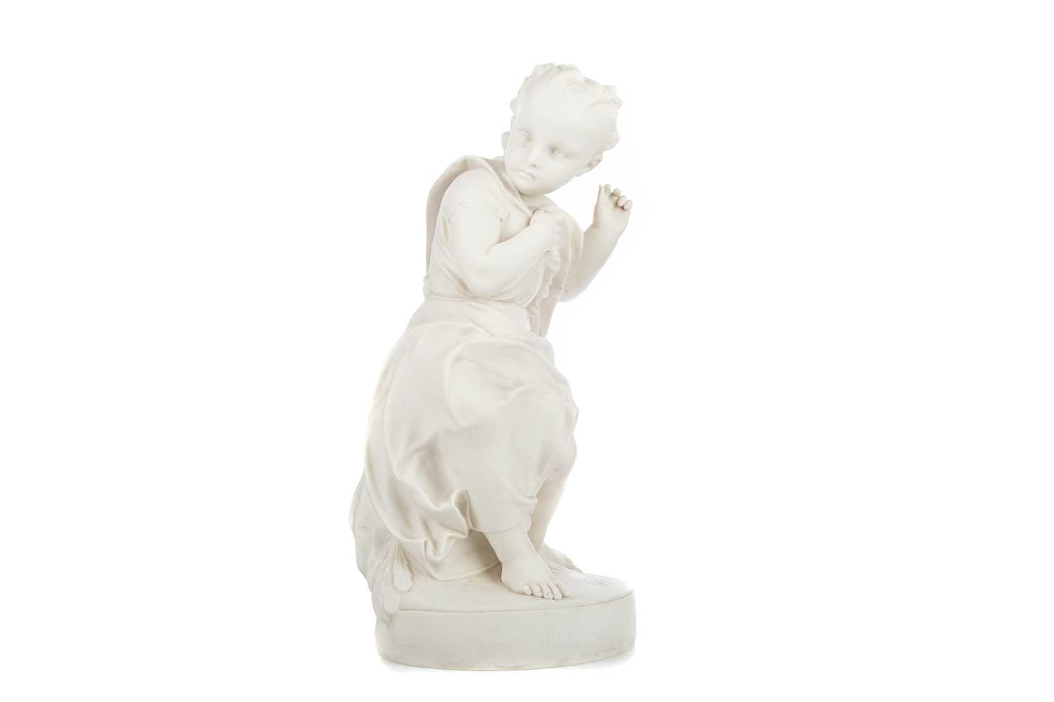 A VICTORIAN PARIAN WARE SCULPTURE AFTER JOSEPH DURHAM A.R.A.