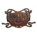A LATE 19TH / EARLY 20TH CENTURY CAST IRON CITY OF GLASGOW COAT OF ARMS