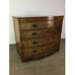 AN EARLY 19TH CENTURY MAHOGANY BOWFRONTED CHEST