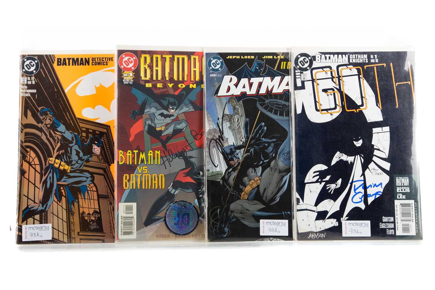 DC COMICS - FOUR SIGNED BATMAN COMICS