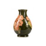 A MOORCROFT HIBISCUS PATTERN VASE