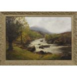 HIGHLAND RIVER, AN OIL BY ALEXANDER BROWNLIE DOCHARTY